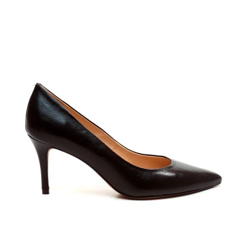 Scarpin Couro Preto Salto Médio Cecconello 2399001-20