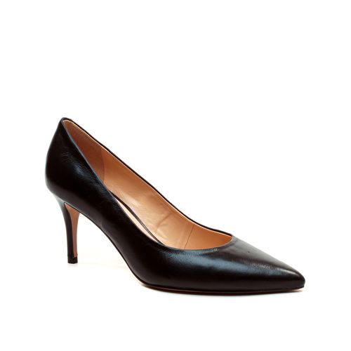 Scarpin Couro Preto Salto Médio Cecconello 2399001-20