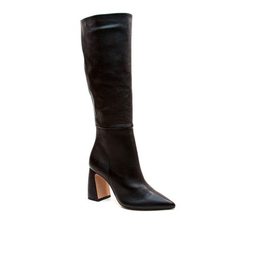 Bota Couro Preto Cano Longo Cecconello 2626002-12