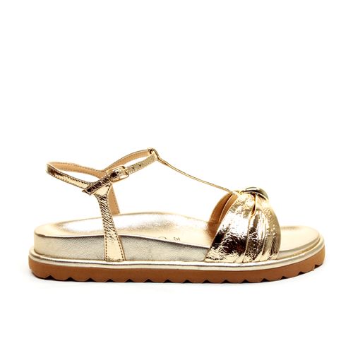 SandÁlia Papete Couro Ouro Light Cecconello 2638004-2