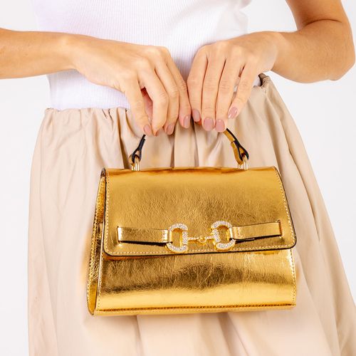 Bolsa Ariana Couro Ouro Cecconello Css2513-4