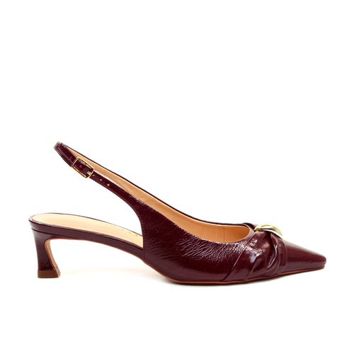 Slingback Couro BordÔ Salto Baixo Cecconello 2639011-2
