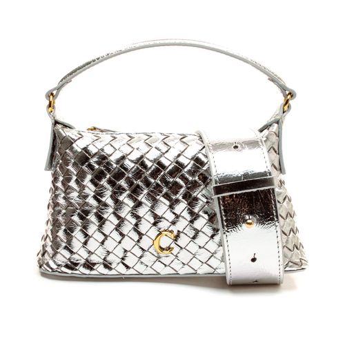 Bolsa Annie Couro Prata Cecconello C2539-5