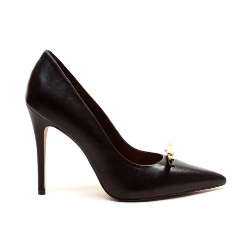 Scarpin Couro Preto Salto Alto Cecconello 2624010-3