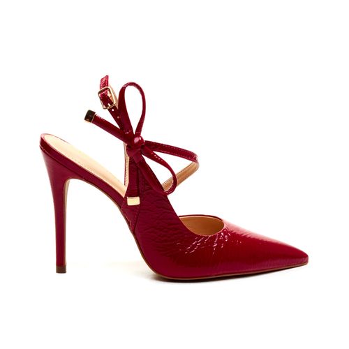 Slingback Couro Vermelho Salto Alto Cecconello 2624009-5