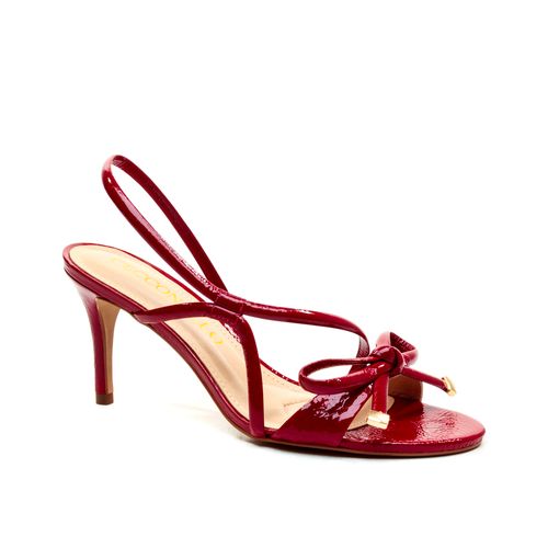 SandÁlia Couro Vermelho Salto MÉdio Cecconello 2690001-5