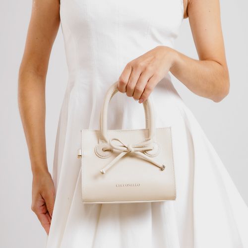 Bolsa Celina Couro Off White Cecconello C2951-2