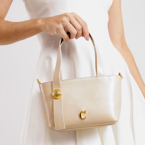 Bolsa Sophie Couro Off White Cecconello C2950-2