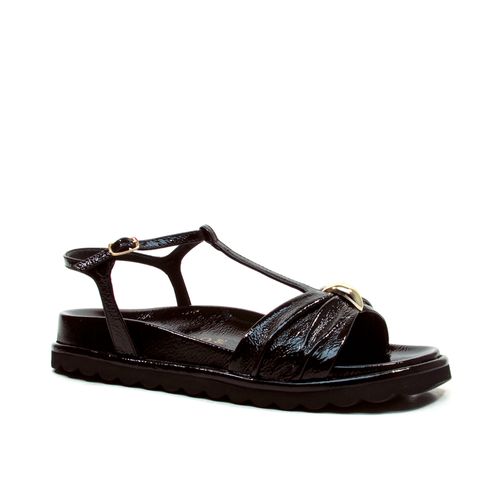 SandÁlia Papete Couro Preto Cecconello 2638004-6