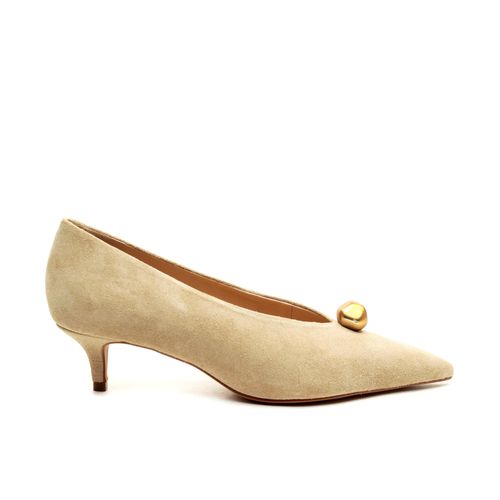 Scarpin Couro Creme Salto Baixo Cecconello 2629014-2