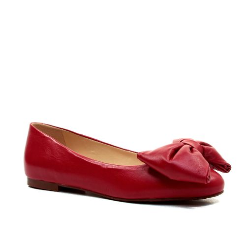 Sapatilha Couro Vermelho Cecconello 2408005-6