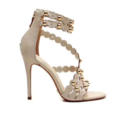 Sandália Couro Off White Salto Alto Cecconello 2726001-2