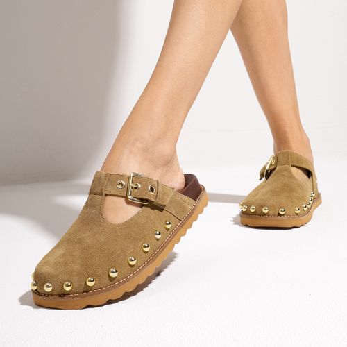 Mule Clog Couro Nude Cecconello 2734001-1