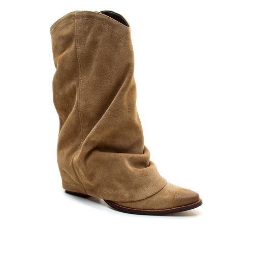 Bota Couro Marrom Cano Médio Cecconello 2619006-1