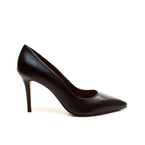 Scarpin Couro Preto Salto Alto Cecconello 2440001-1