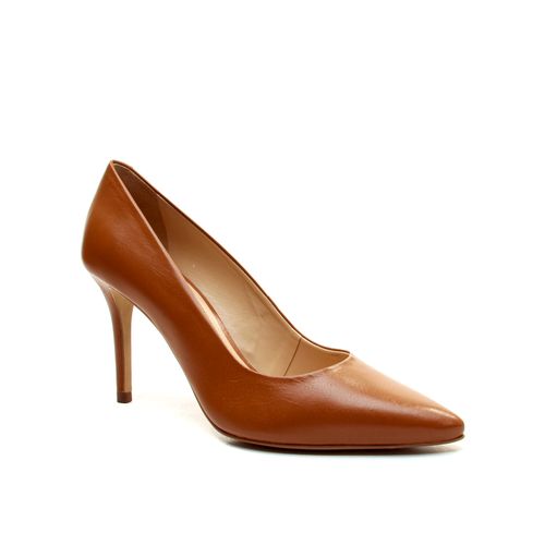Scarpin Couro Marrom Salto Alto Cecconello 2440001-8