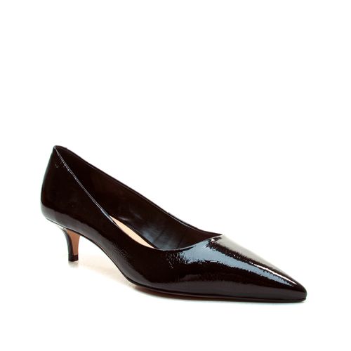 Scarpin Couro Preto Salto Baixo Cecconello 2629001-16