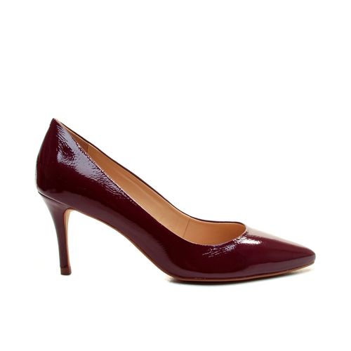 Scarpin Couro Bordô Salto Médio Cecconello 2399001-39