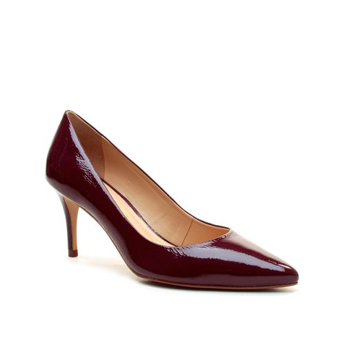 Scarpin Couro Bordô Salto Médio Cecconello 2399001-39