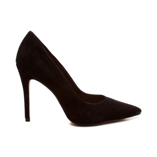 Scarpin Couro Preto Salto Alto Cecconello 2130008- 119