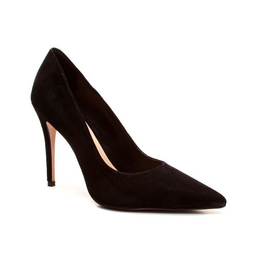 Scarpin Couro Preto Salto Alto Cecconello 2130008- 119