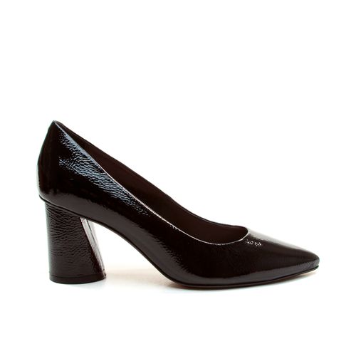 Scarpin Couro Preto Salto Bloco Médio Cecconello 2630001-15