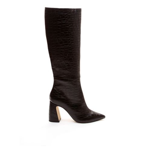 Bota Couro Preto Cano Longo Cecconello 2626002-3
